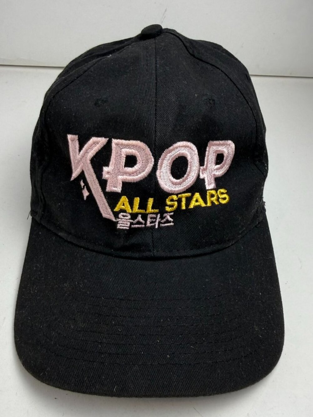 KPOP All Stars Korean Embroidered Dad Hat Baseball Cap Black Strapback 57cm